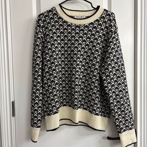 Tilley Black and White Crew Neck Sweater